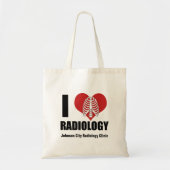 I Love Radiology Cool Custom Radiologist Clinic トートバッグ (正面)