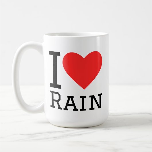 I love rain コーヒーマグカップ (左)
