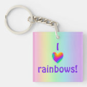I Love Rainbows Keychain キーホルダー (正面)