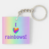 I Love Rainbows Keychain キーホルダー (裏面)