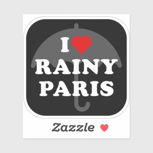 I Love Rainy Paris - v2 シール (シート)