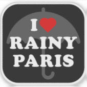 I Love Rainy Paris - v2 シール (正面)