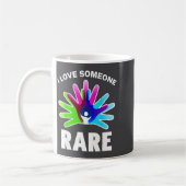 I Love Rare Disease Awareness Shirt - Rare Disease コーヒーマグカップ (左)
