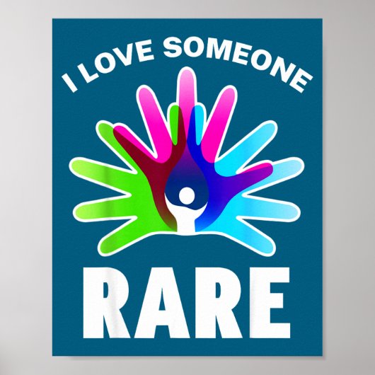I Love Rare Disease Awareness Shirt - Rare Disease ポスター (正面)