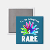 I Love Rare Disease Awareness Shirt - Rare Disease マグネット (正面/裏面)