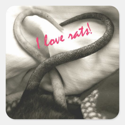 I LOVE Ratsスタンプ スクエアシール (正面)