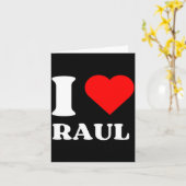 I Love Raul I Heart Raul Name Y2k Valentines Day  カード (黄色い花)