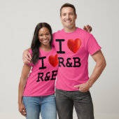 I Love RbミュージックハートTシャツ Tシャツ (ユニセックス)