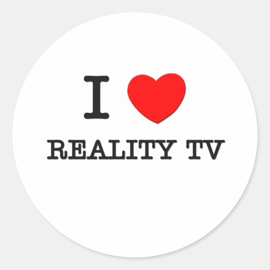 I Love Reality Tv ラウンドシール (正面)