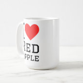 I love red apple コーヒーマグカップ (正面左)