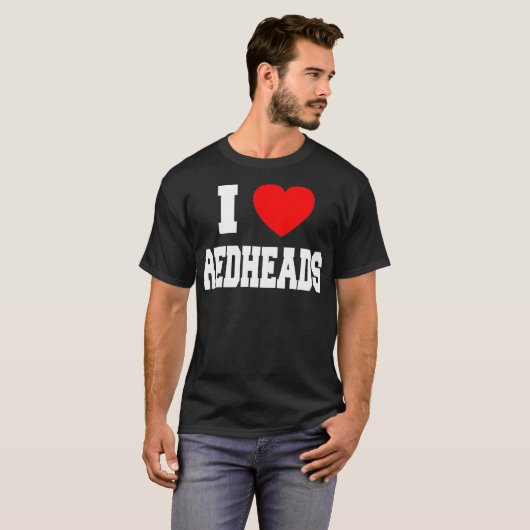 I Love Redheads _1 Tシャツ (正面フル)