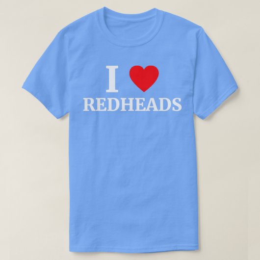 I Love Redheads Heart 1 Tシャツ (デザイン正面)