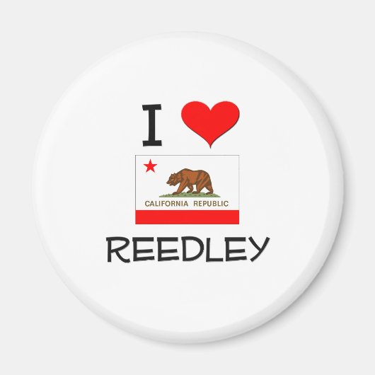 I Love REEDLEY California マグネット (正面)
