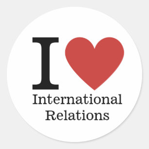 I Love ❤️ Relations国際的 STICKER ラウンドシール