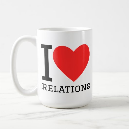 I love relations コーヒーマグカップ (左)
