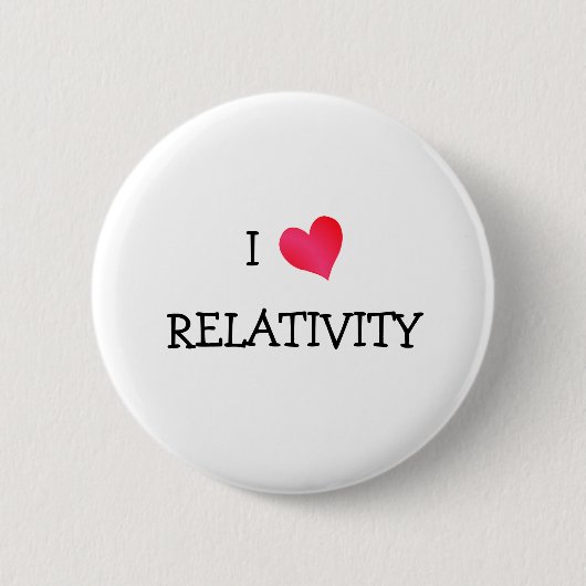 I Love Relativity 缶バッジ (正面)