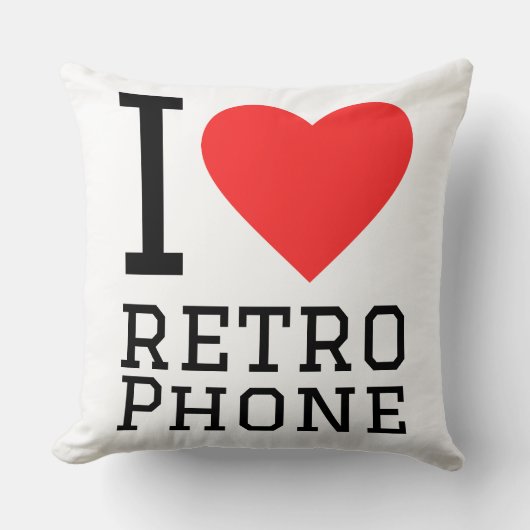 I love retro phone クッション (正面)