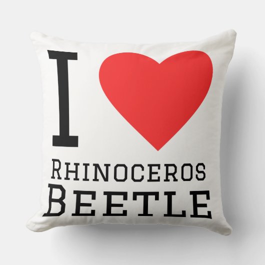 I love rhinoceros beetle クッション (正面)