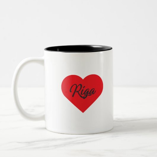 I Love Riga - Latvia ツートーンマグカップ (左)