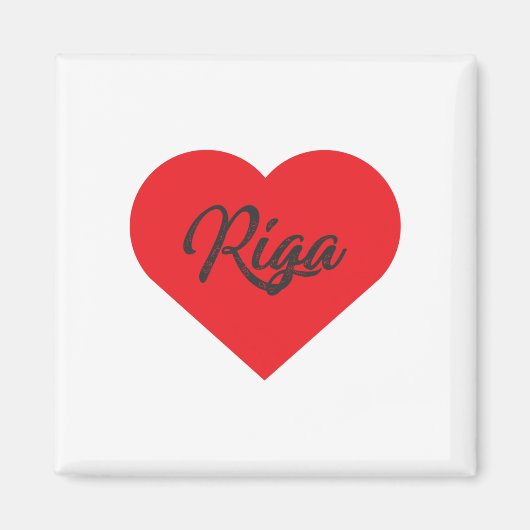 I Love Riga - Latvia マグネット (正面)