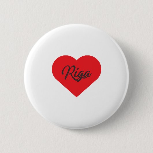 I Love Riga - Latvia 缶バッジ (正面)