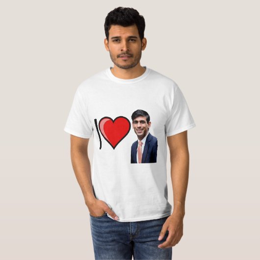 I Love Rishi Sunak Tシャツ (正面フル)