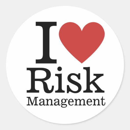 I ❤️ Love Risk Management (for Employees) CUSTOM ラウンドシール (正面)
