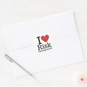 I ❤️ Love Risk Management (for Employees) CUSTOM ラウンドシール (封筒)