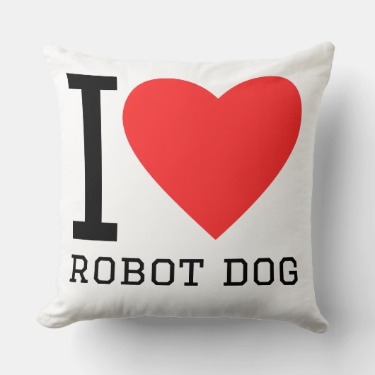 I love robot dog クッション (正面)