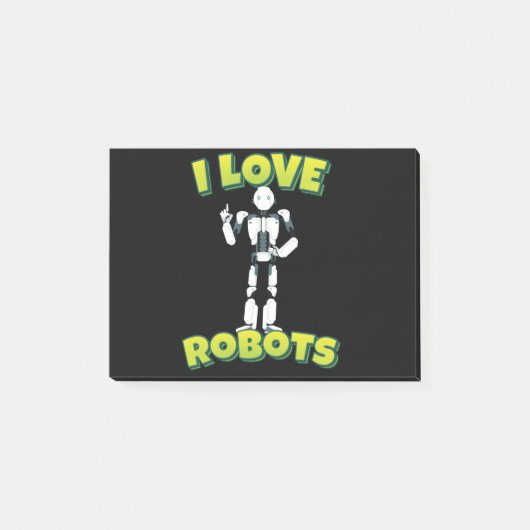 I Love Robots Robotics ポストイット (正面)