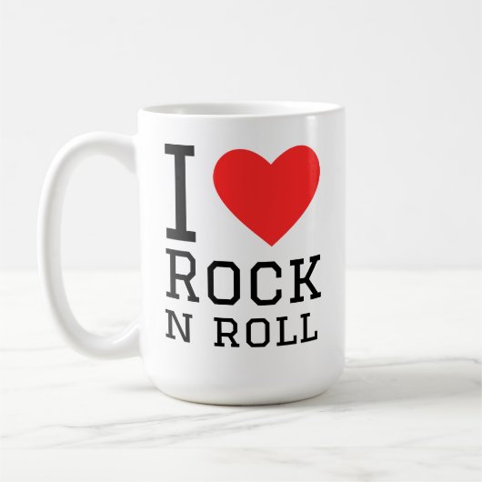 I love rock and roll コーヒーマグカップ (左)