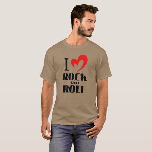 I Love Rock and Roll Music Music Valentines Tシャツ (正面フル)