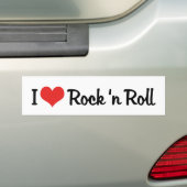 I Love Rock 'n 転が Bumper  Sticker バンパーステッカー (車上)