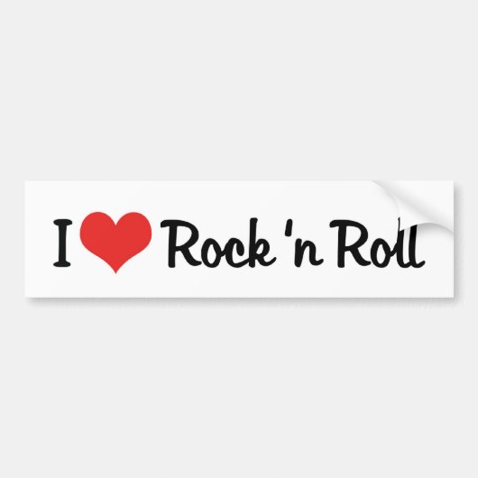 I Love Rock 'n 転が Bumper  Sticker バンパーステッカー (正面)