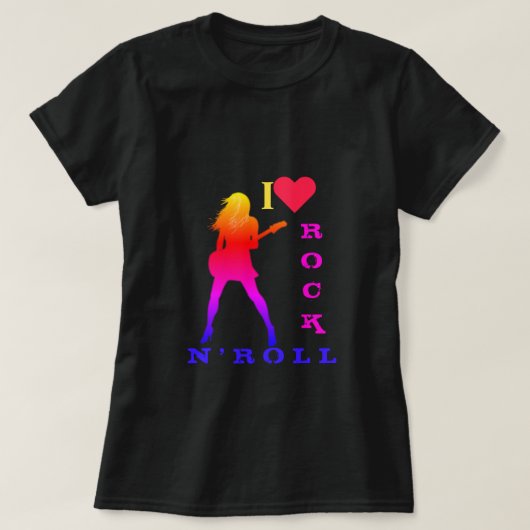 I Love Rock N' 転が -  Rock N' 転が Girl Tシャツ (デザイン正面)