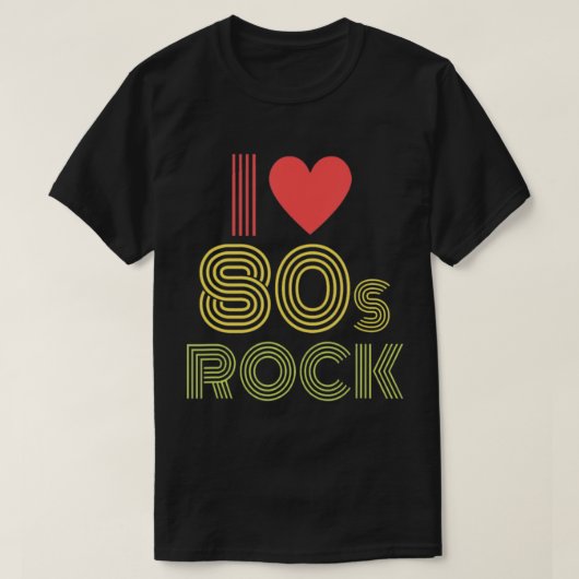 I Love Rock n Roll 80sレトロ音楽Tシャツ Tシャツ (デザイン正面)