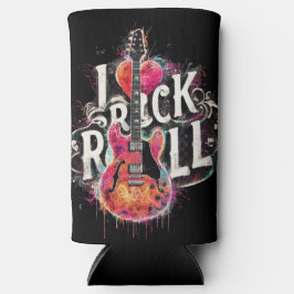 I Love Rock N Roll Electric Guitar Painting  スリム缶クーラー