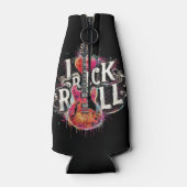 I Love Rock N Roll Electric Guitar Painting  ボトルクーラー (裏面)