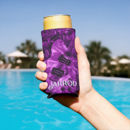 I Love Rock 'N Roll Electric Guitar Personalized スリム缶クーラー