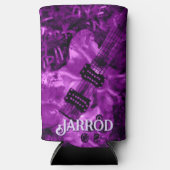 I Love Rock 'N Roll Electric Guitar Personalized スリム缶クーラー (正面)