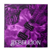 I Love Rock 'N Roll Electric Guitar Personalized タイル (正面)