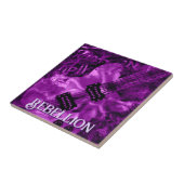 I Love Rock 'N Roll Electric Guitar Personalized タイル (側面)