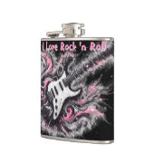 I Love Rock N Roll Electric Guitar Personalized フラスク (左)