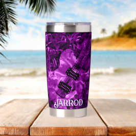 I Love Rock 'N Roll Electric Guitar Personalized 保温保冷タンブラー