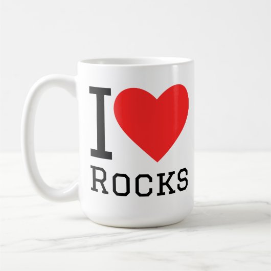 I love rocks コーヒーマグカップ (左)