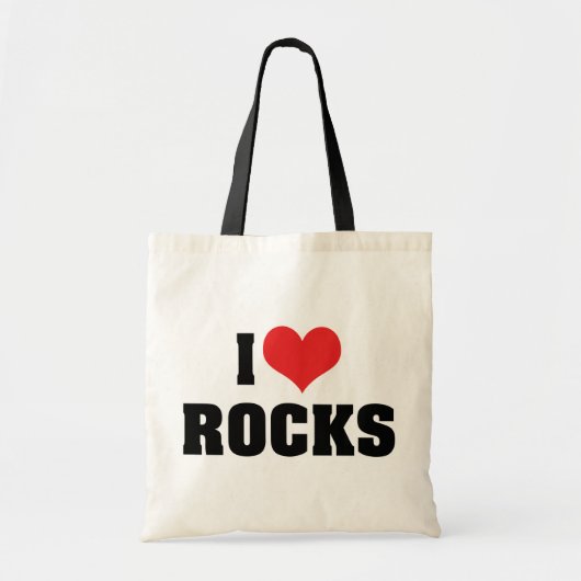 I Love Rocks – ロック地質学者の恋人 トートバッグ (正面)