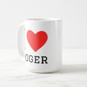 I love roger コーヒーマグカップ (正面左)