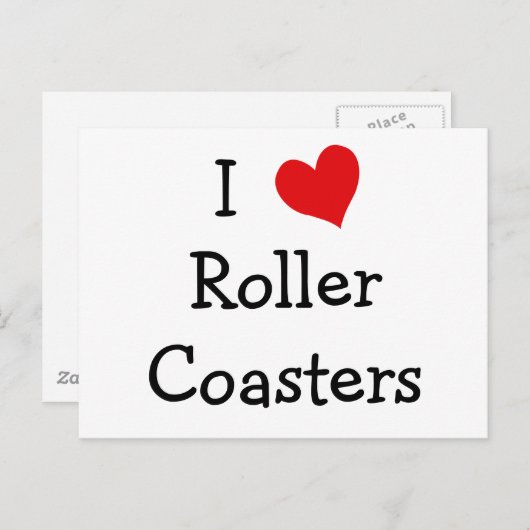 I Love Roller Coasters ポストカード (正面/裏面)