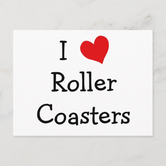 I Love Roller Coasters ポストカード (正面)