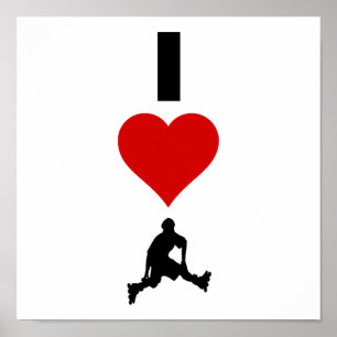 I Love Rollerblading (Vertical) ポスター